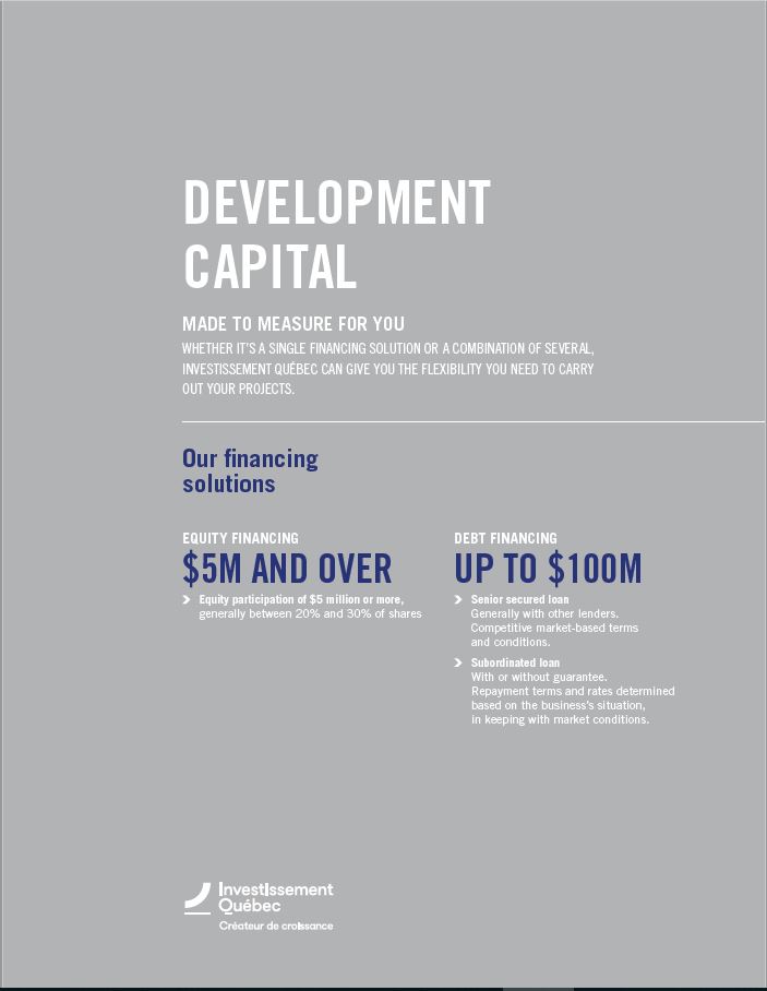 Illustration of the cover of the document Development capital