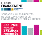 Illustration indiquant Sondage sur les priorités de développement et de financement des PME au Québec