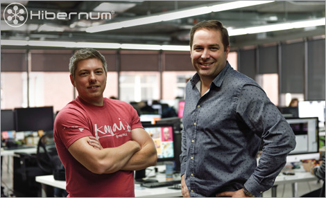 Pictured: Frédérick Faubert (left), Founder and President of Hibernum Creations, and Louis-René Auclair, Vice President and Chief Brand Officer