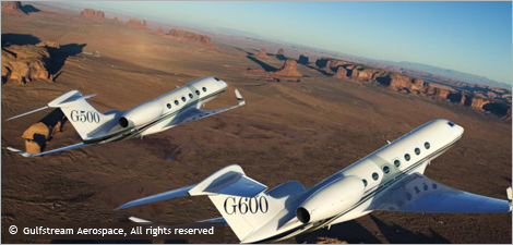 Photo of Gulfstream Aerospace’s G500 and G600 aircrafts