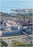 Photo of the ArcelorMittal's facilities on the Côte-Nord