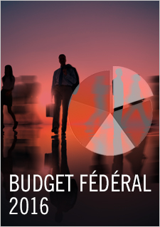 Illustration indiquant « Budget fédéral 2016 »