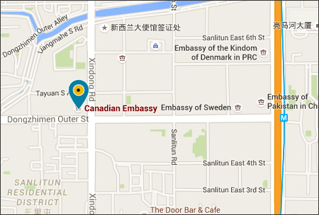 Carte Google du bureau de Beijing.