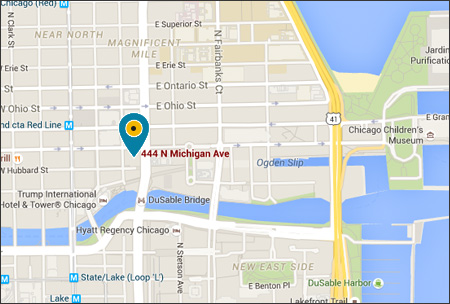 Carte Google du bureau de Chicago.