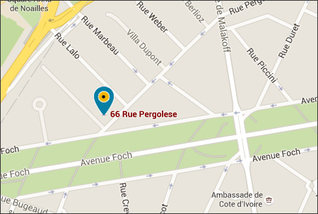 Carte Google du bureau de Paris.