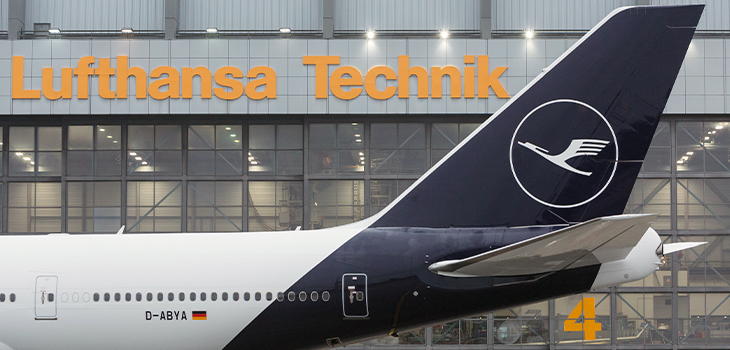 Photo of a Lufthansa Tecnik aircraft in an airport