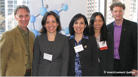 Représentants du Québec, d’Investissement Québec et du Centre québécois de valorisation des biotechnologies (CQVB) à la conférence International Cancer Cluster Showcase 2013 à Chicago