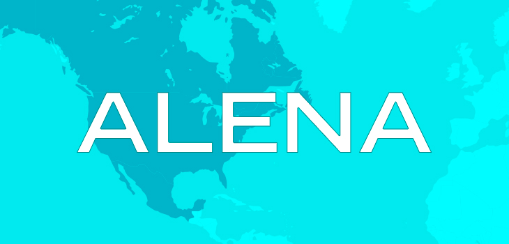 Carte de l'Amérique du nord en arrière-plan et le mot ALENA