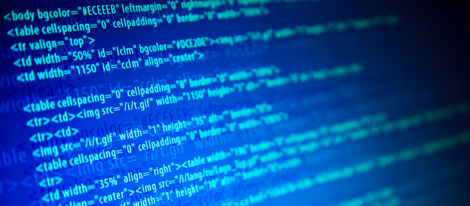 Photo d’un écran affichant des codes de programmation Web
