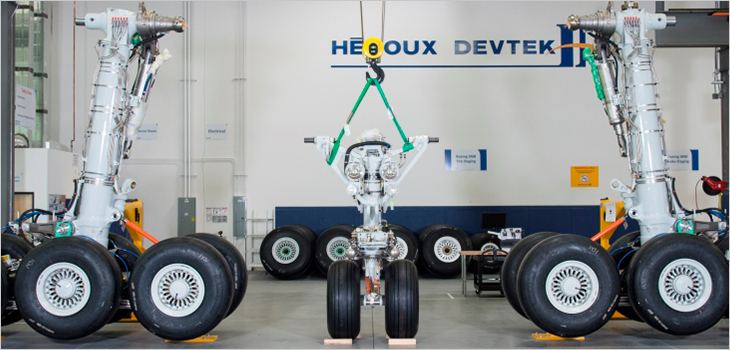 Photo of landing gear for Boing 777  - Courtesy of Héroux-DevTek