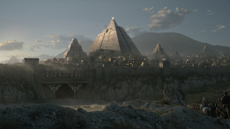 Image of the virtual city of Meereen from the tv series Game of Thrones
