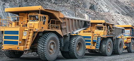 Photo of mining trucks