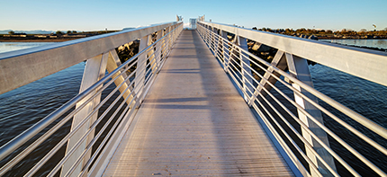 Photo of an aluminum bridge
