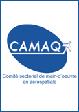 Logo du CAMAQ, courtoisie du Comité sectoriel de main-d’œuvre en aérospatiale