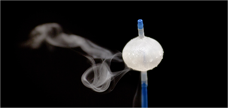 Photo of a cryoballoon manufactured by Medtronic CryoCath