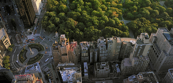 Prise de vue aérienne de la ville de New York