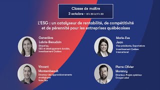 L'ESG : catalyseur de rentabilité, de compétitivité et de pérennité pour les entreprises québécoises