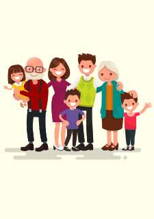 Illustration représentant une famille