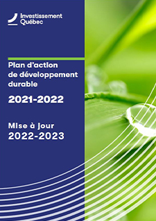 Page couverture du Plan d'action de développement durable 2021-2022 - Mise à jour 2022-2023