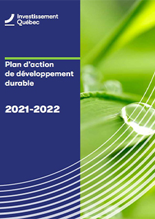Page couverture du Plan d'action de développement durable 2021-2022