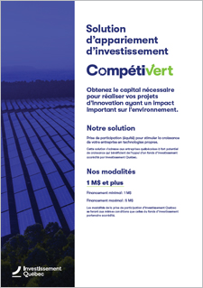 Illustration de la couverture du document PDF Fiche Compétivert - Appariement d'investissement
