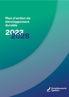 Page couverture du Plan d'action de développement durable 2023-2028