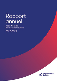 Couverture du Rapport annuel d'activités et de développement durable d'Investissement Québec 2021-2022