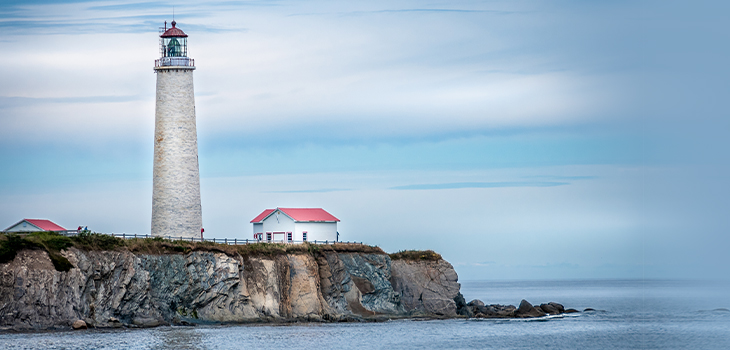 Photo du phare de la baie de Gaspé - paysage gaspésien