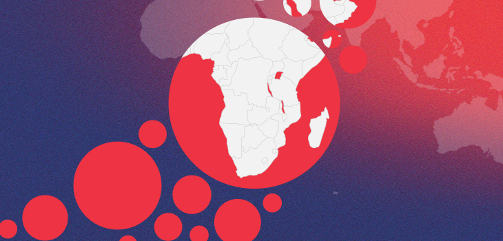 Illustration du continent africain sur un globe