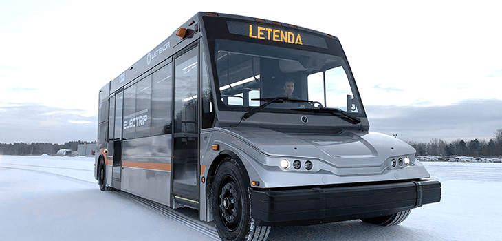 Photo d'un autobus électrique de Letenda