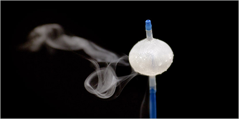 Photo of a Cryoballoon manufactured by Medtronic CryoCath 