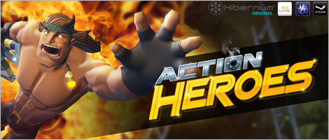 Illustration du jeu vidéo Action Heroes. Illustration fournie par Hibernum.