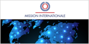 International Mission logo and illustration of a world map
