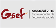 Logo GSEF Montréal 2016 Forum mondial de l'économie sociale