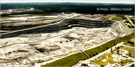 Photo d'une mine à ciel ouvert