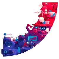 Courbe de croissance représentant les secteurs d'activités des entreprises du Québec