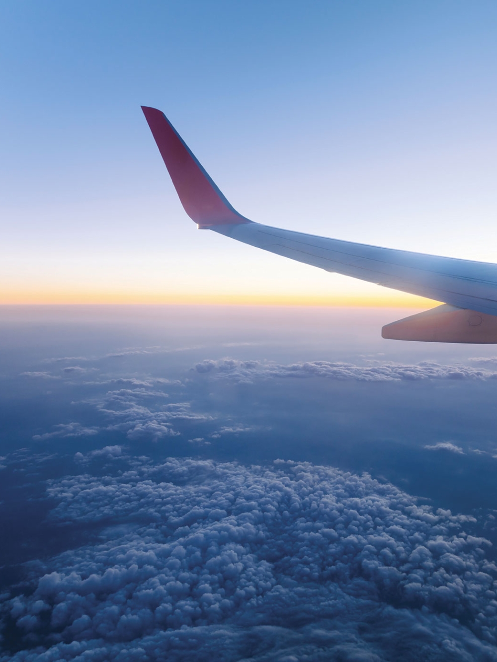 Aile d'avion en vol