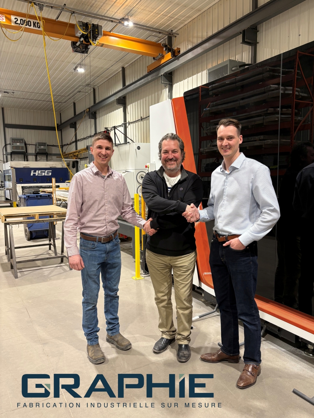 Trois membres de l'équipe de Graphie
