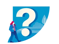 Une femme marche en se posant des questions