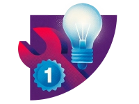 Une médaille, un outil et une ampoule