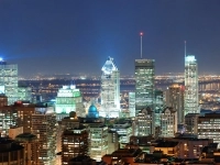 Vue de la ville de Montréal de nuit