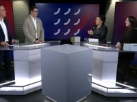 Nicolas Turgeon et Audrey Bonin d'Investissement Québec avec Alexandre Belisle et Marilou Leclaire de Norbec