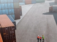 Image d'un port, représentation de l'exportation