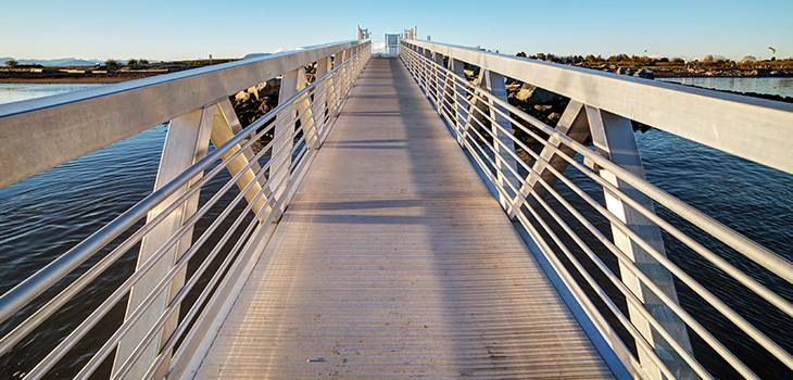 Photo of a custom aluminum bridge